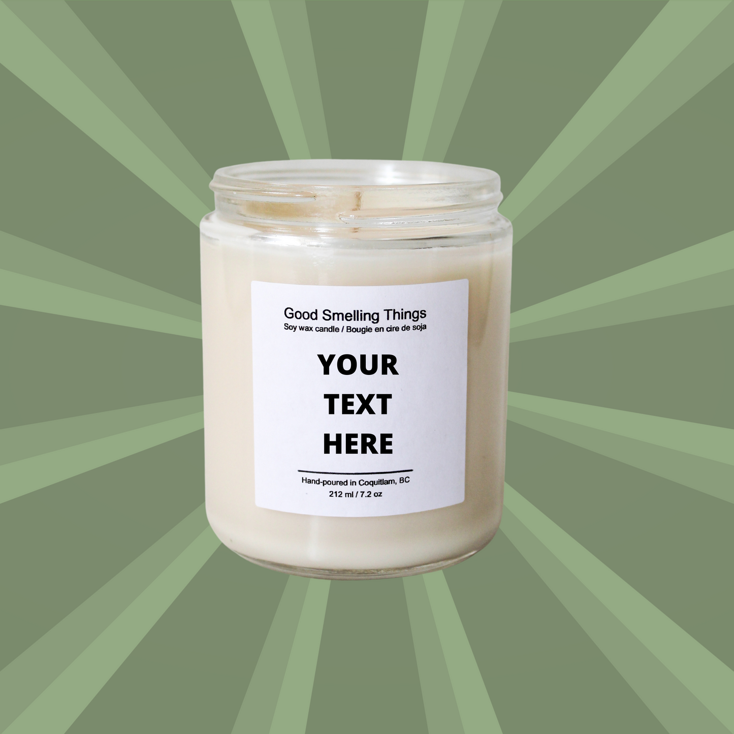 Personalized candle | Custom Text & Scent